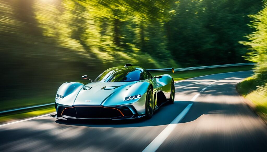 Aston Martin Valkyrie in motion