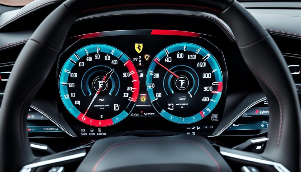 Ferrari Roma digital gauge cluster