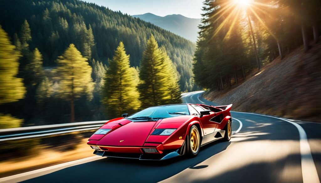 Lamborghini Countach driving sensation