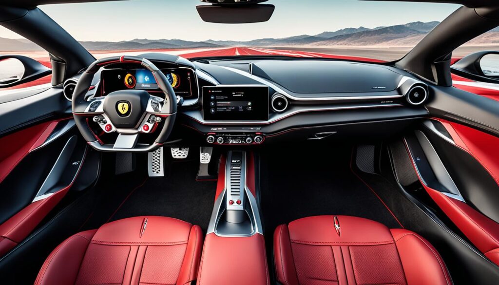 Luxurious Ferrari F8 Interior