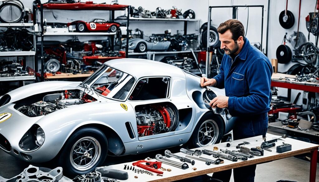 Ferrari 250 GTO undergoing restoration