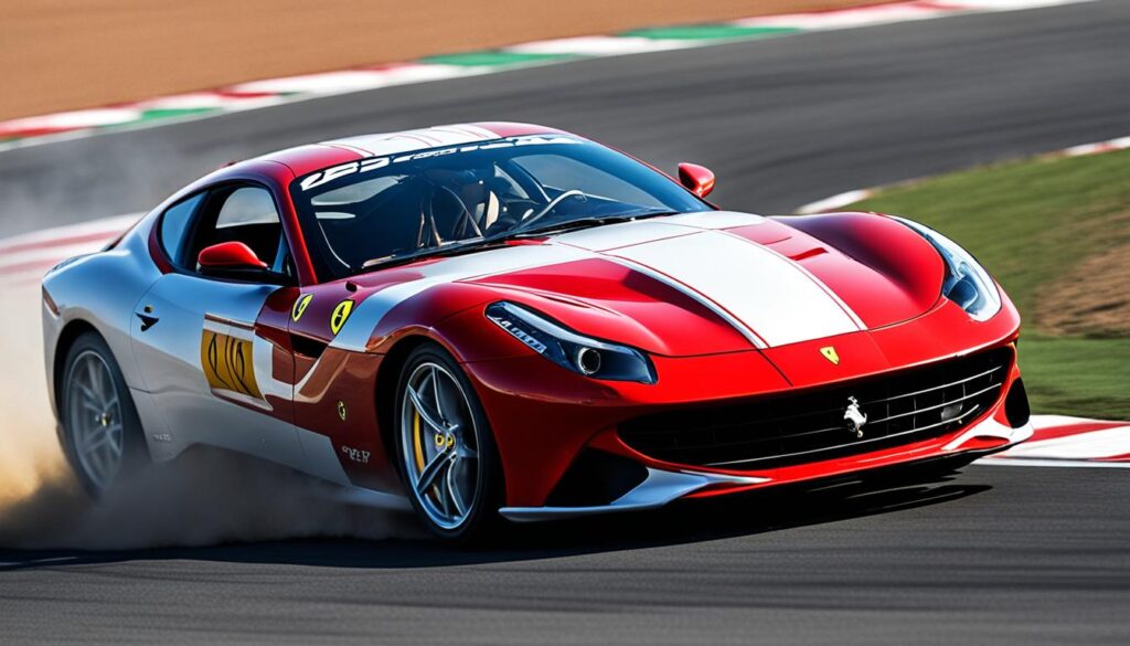 Ferrari 296 GTB on the track