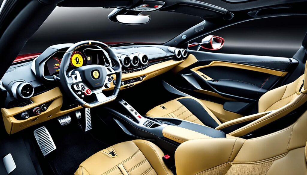 Ferrari 296 luxurious interior