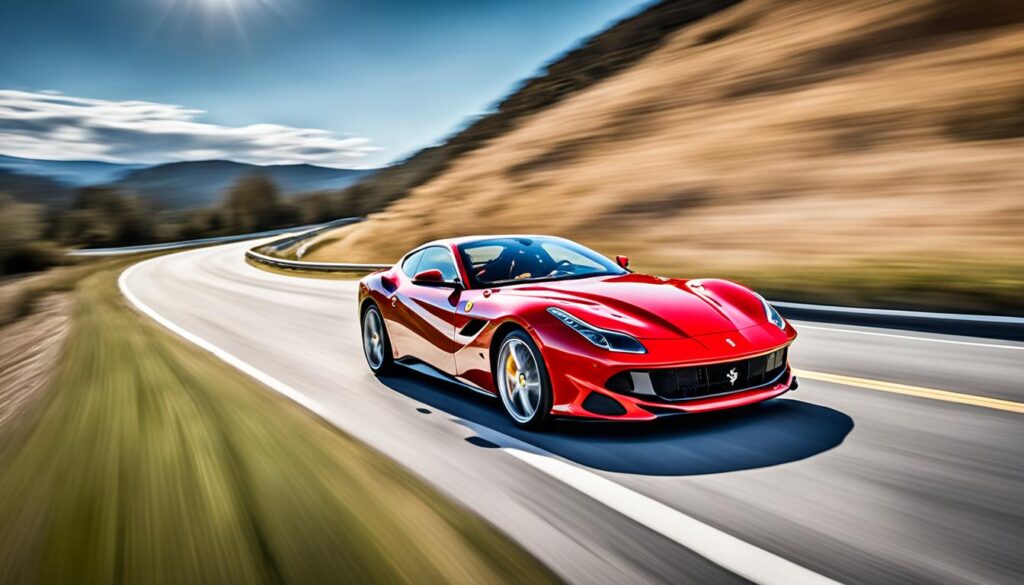 Ferrari 812 accelerating