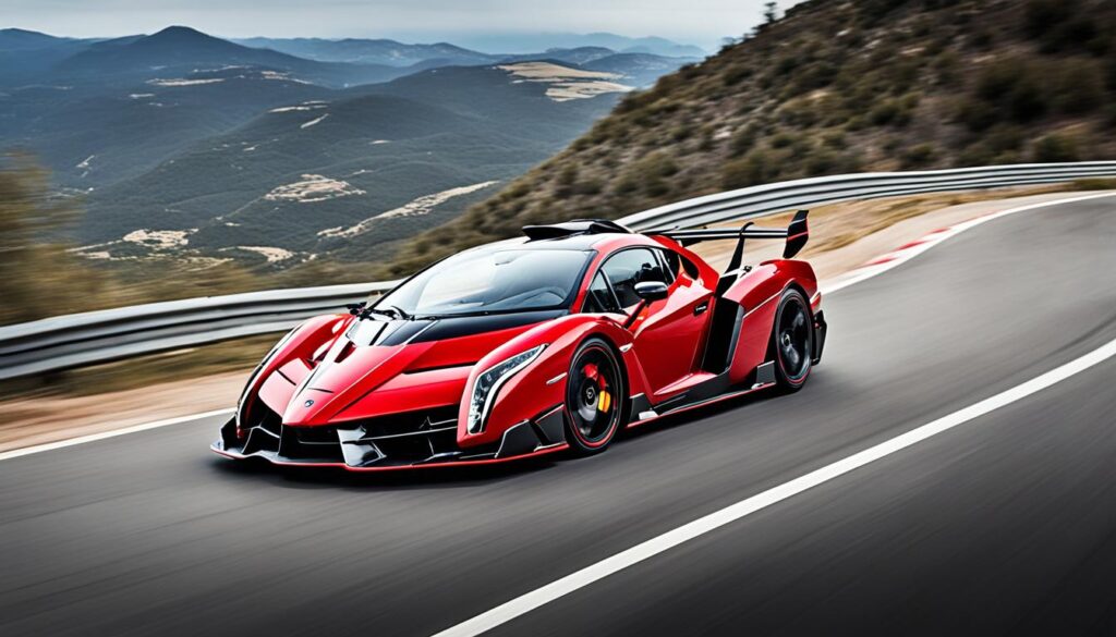 Lamborghini Veneno in action