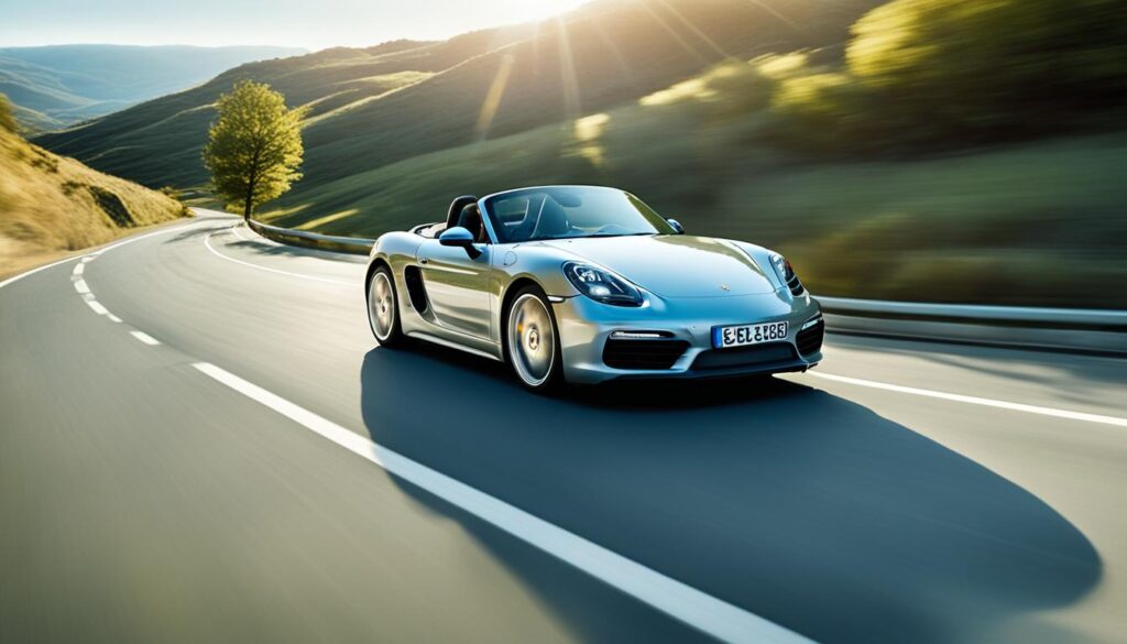 Porsche Boxster Convertible Driving